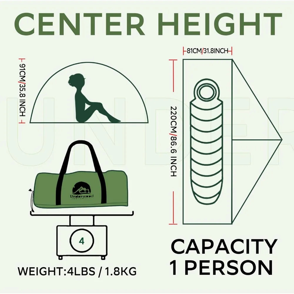 1-Person Backpacking Tent for 4-Season