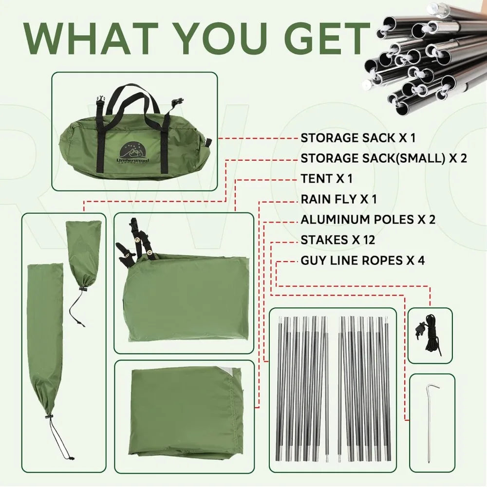 1-Person Backpacking Tent for 4-Season