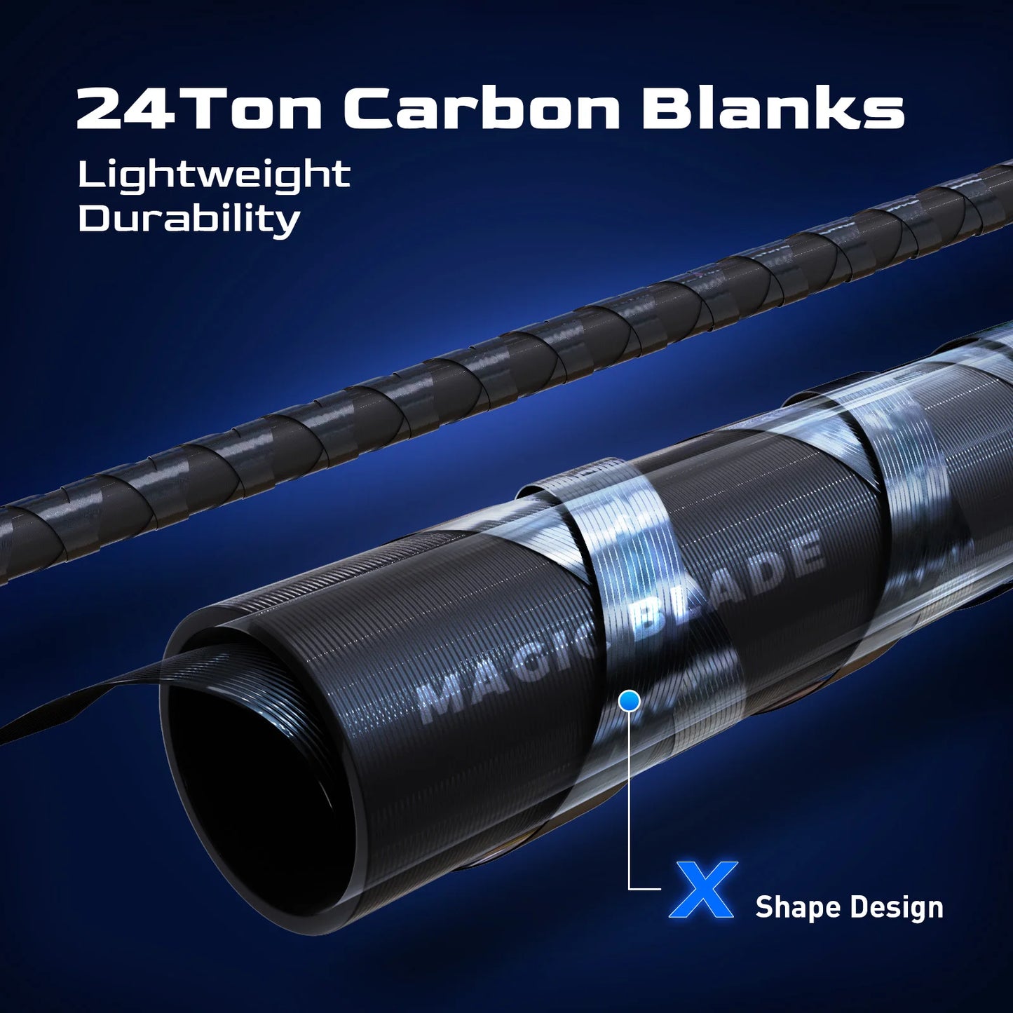 Ultralight Fishing Rod, Two-Piece Design