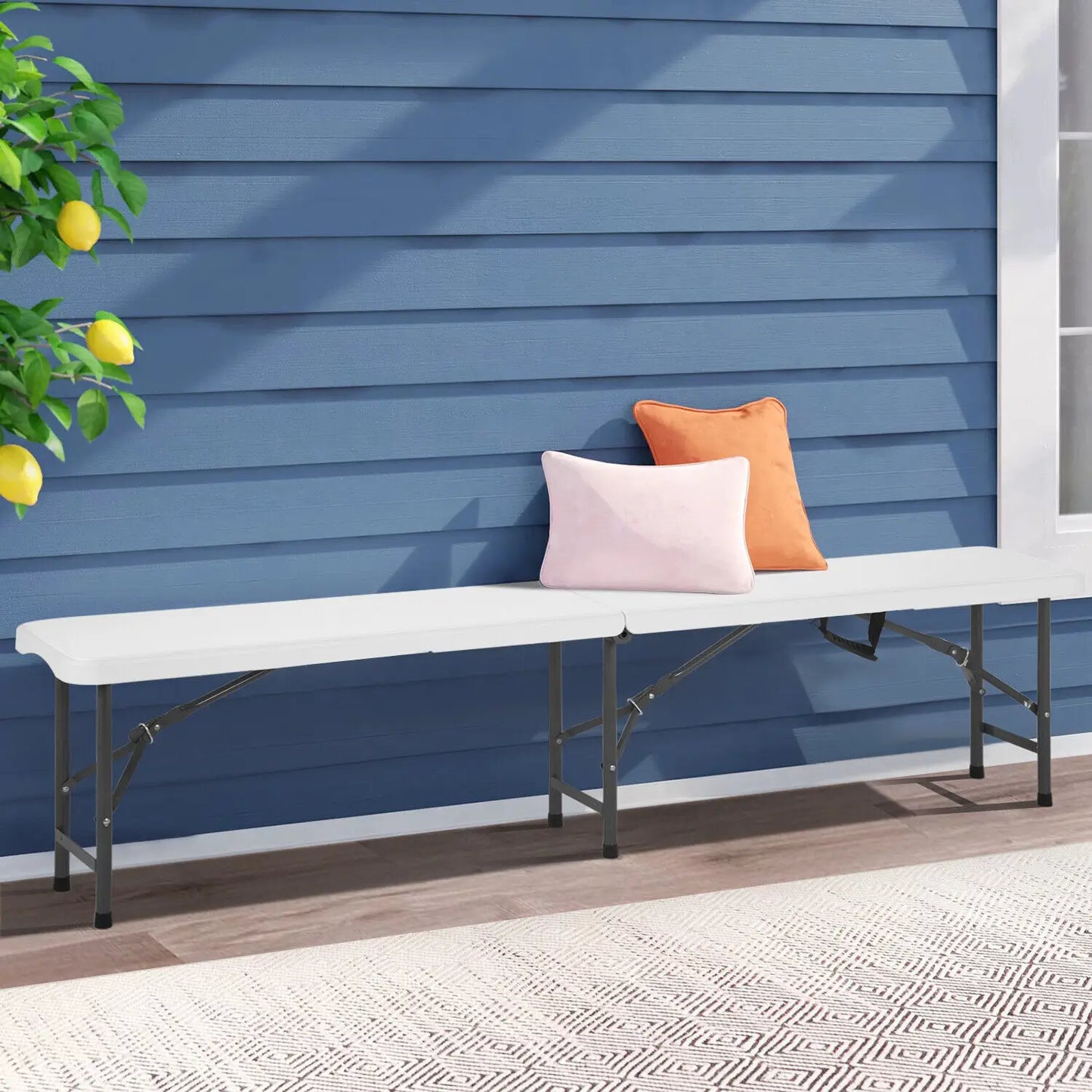 6FT Folding Portable Plastic Bench