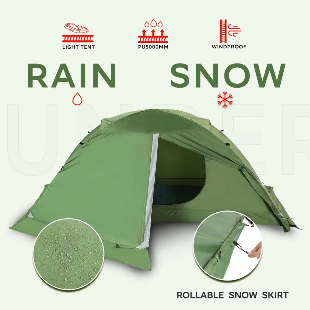 1-Person Backpacking Tent for 4-Season