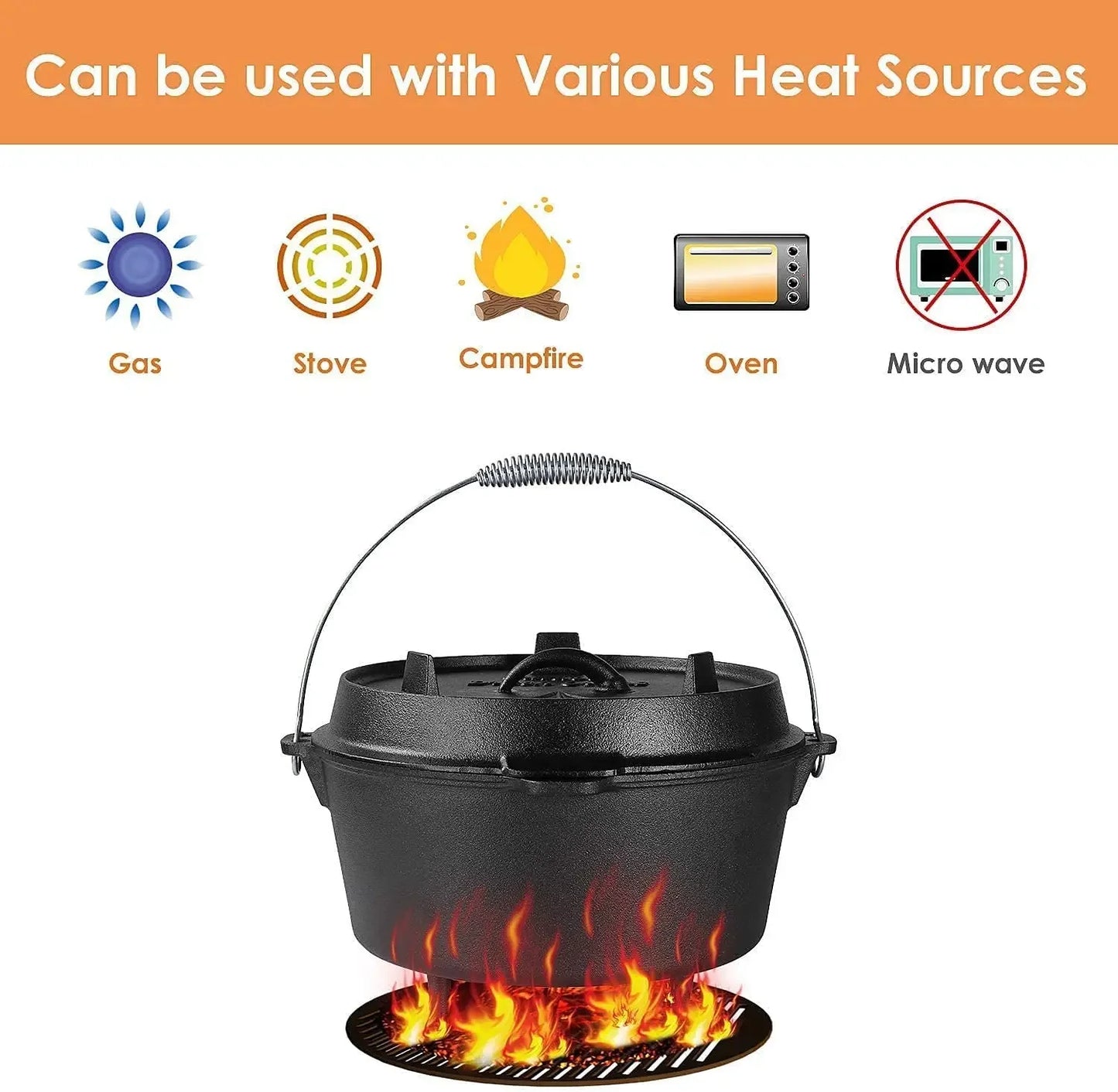 5/12.5 Quart Cast Iron Dutch Oven
