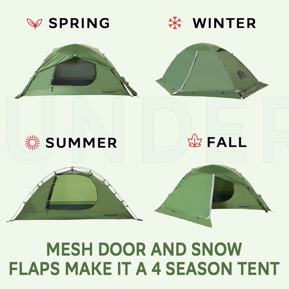 1-Person Backpacking Tent for 4-Season