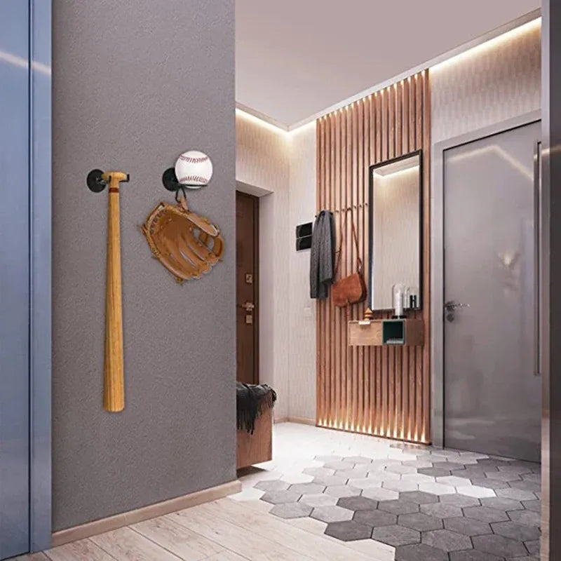 2pcs/1set Wall Mounted Baseball Organiser