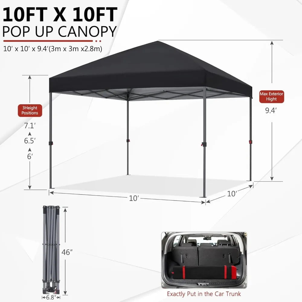 Durable Easy Pop Up Canopy Tent 10x10