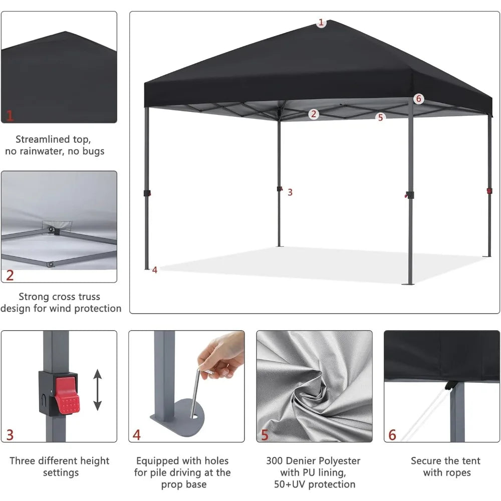 Durable Easy Pop Up Canopy Tent 10x10