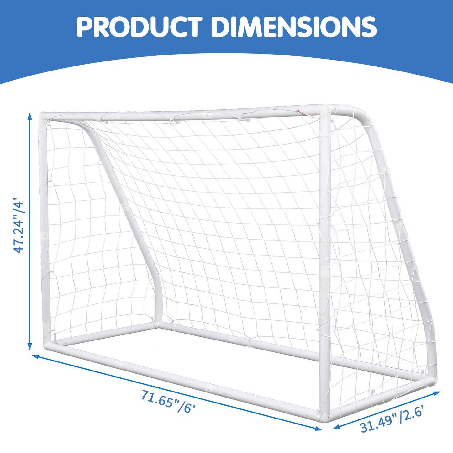 6x4 FT Soccer Goal, 3 In 1 Kids Target