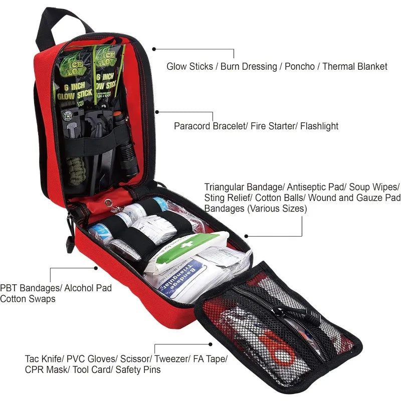 250 Pieces Survival First Aid Kit