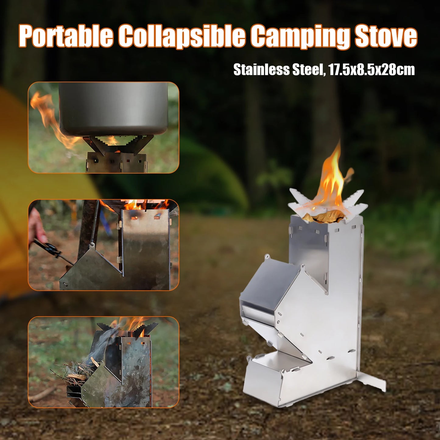 Stainless Steel Wood Stove