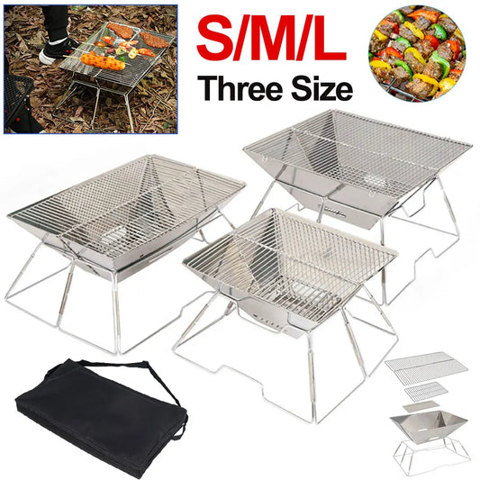 Portable Stainless Steel Grill/Fire Pit