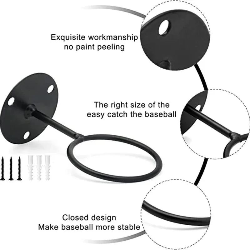 2pcs/1set Wall Mounted Baseball Organiser