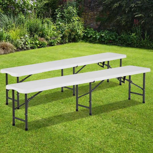 6FT Folding Portable Plastic Bench